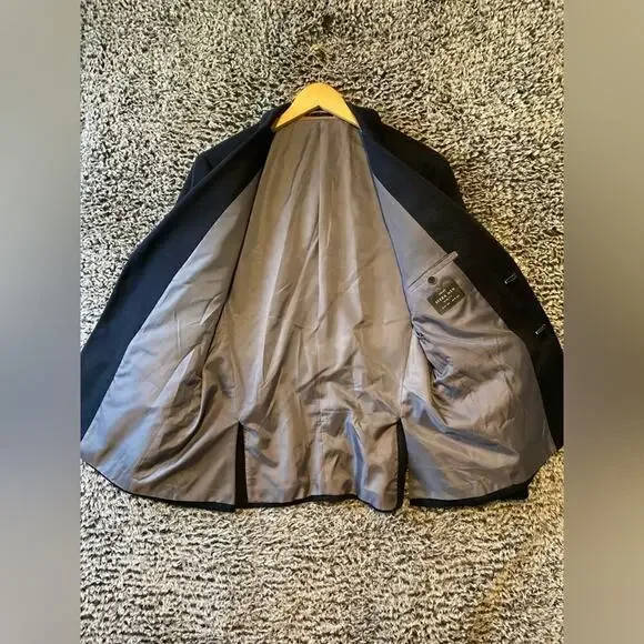 Men’s.  Sport Smart Sfera Bleu Blazer With elbow Patches Slim Fit Size 42 - Picture 4 of 12